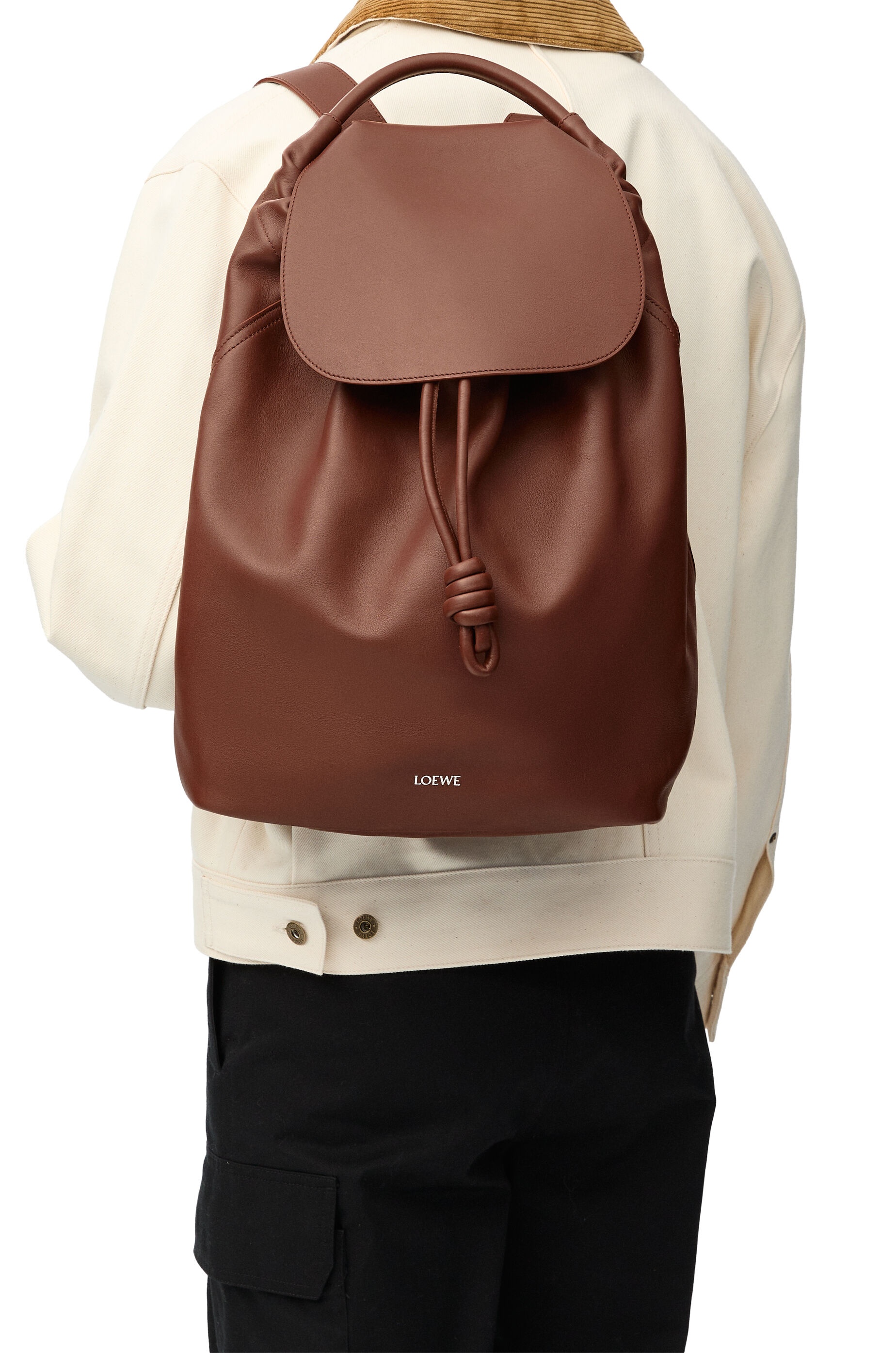 Flamenco backpack in shiny supple calfskin - 2