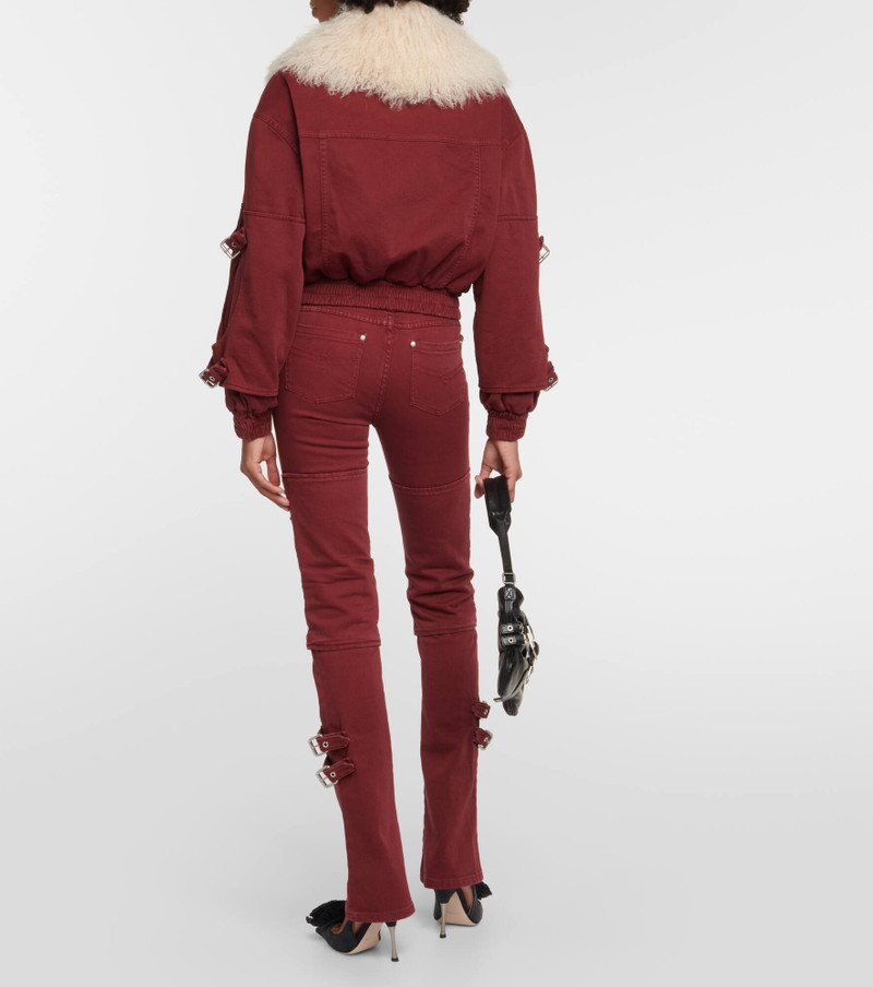 buckle-embellished cut-out jeans 3