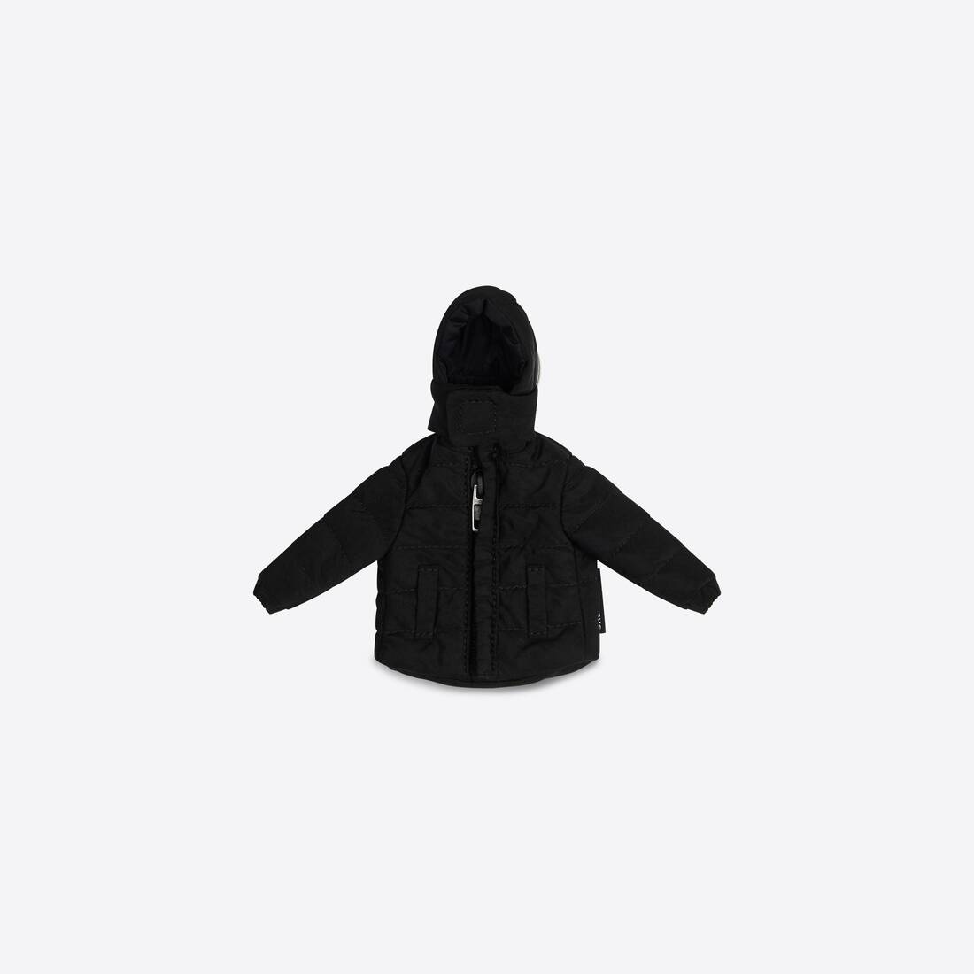 Micro Parka Puffer Keychain in Black - 1