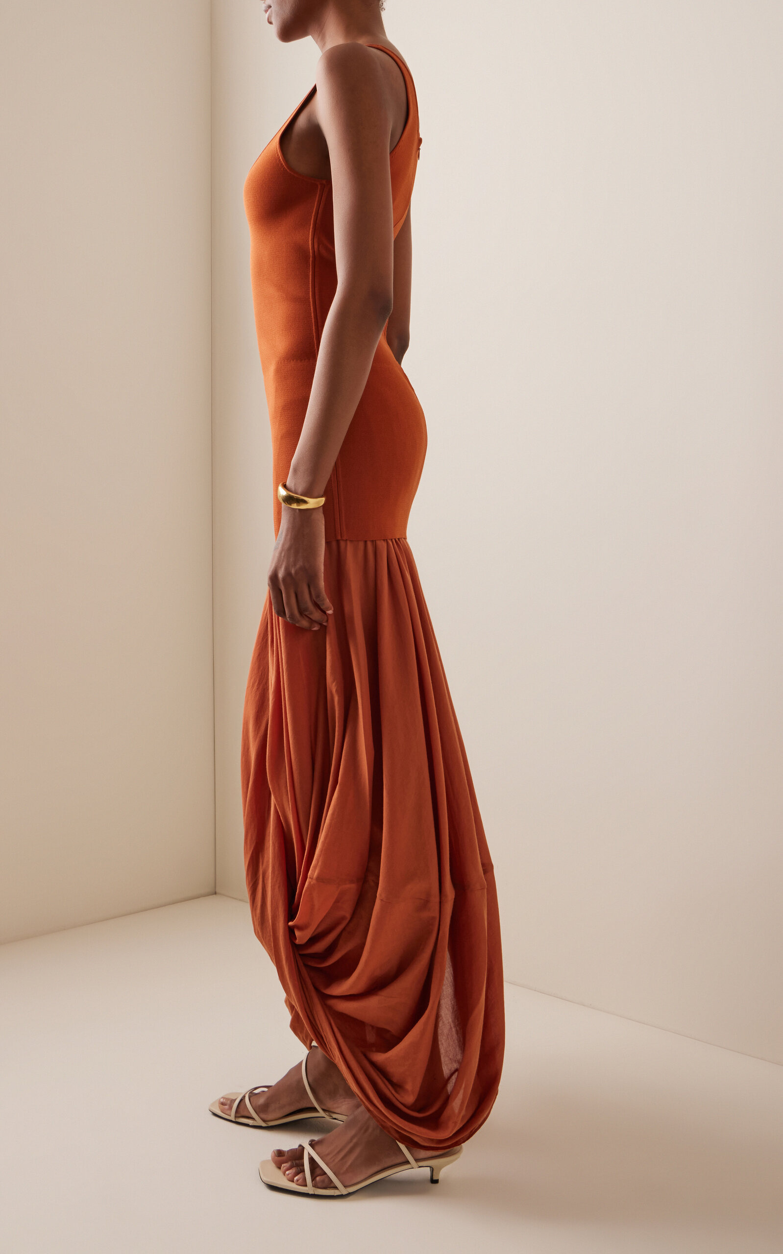 Cocoon Jersey Dress orange - 4