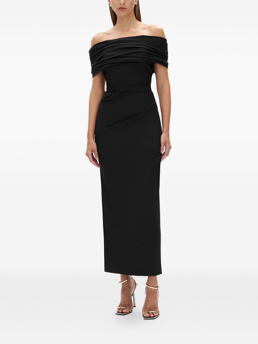 Camille draped off-shoulder maxi dress - 2