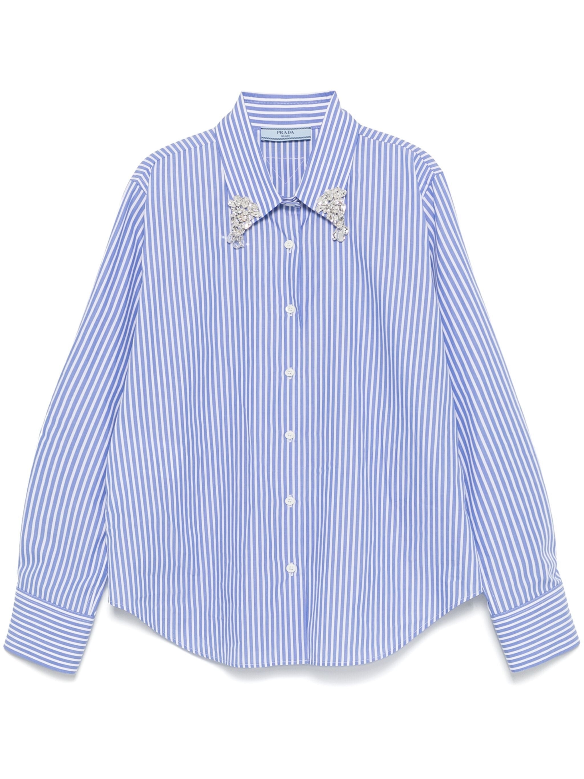 Embroidered Stripe Shirt - 1