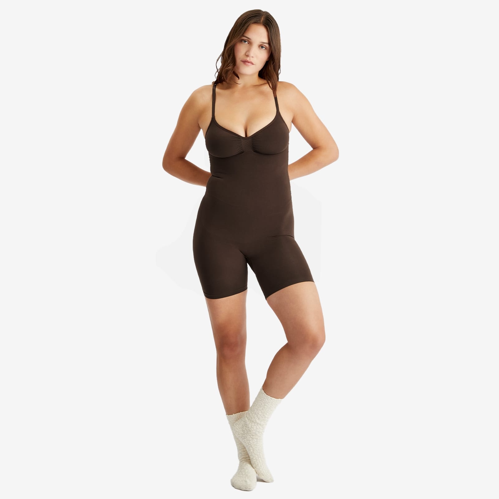SKIMS Seamless Sculpt Bodysuit Mid-Thigh W/ Open Gusset - 4