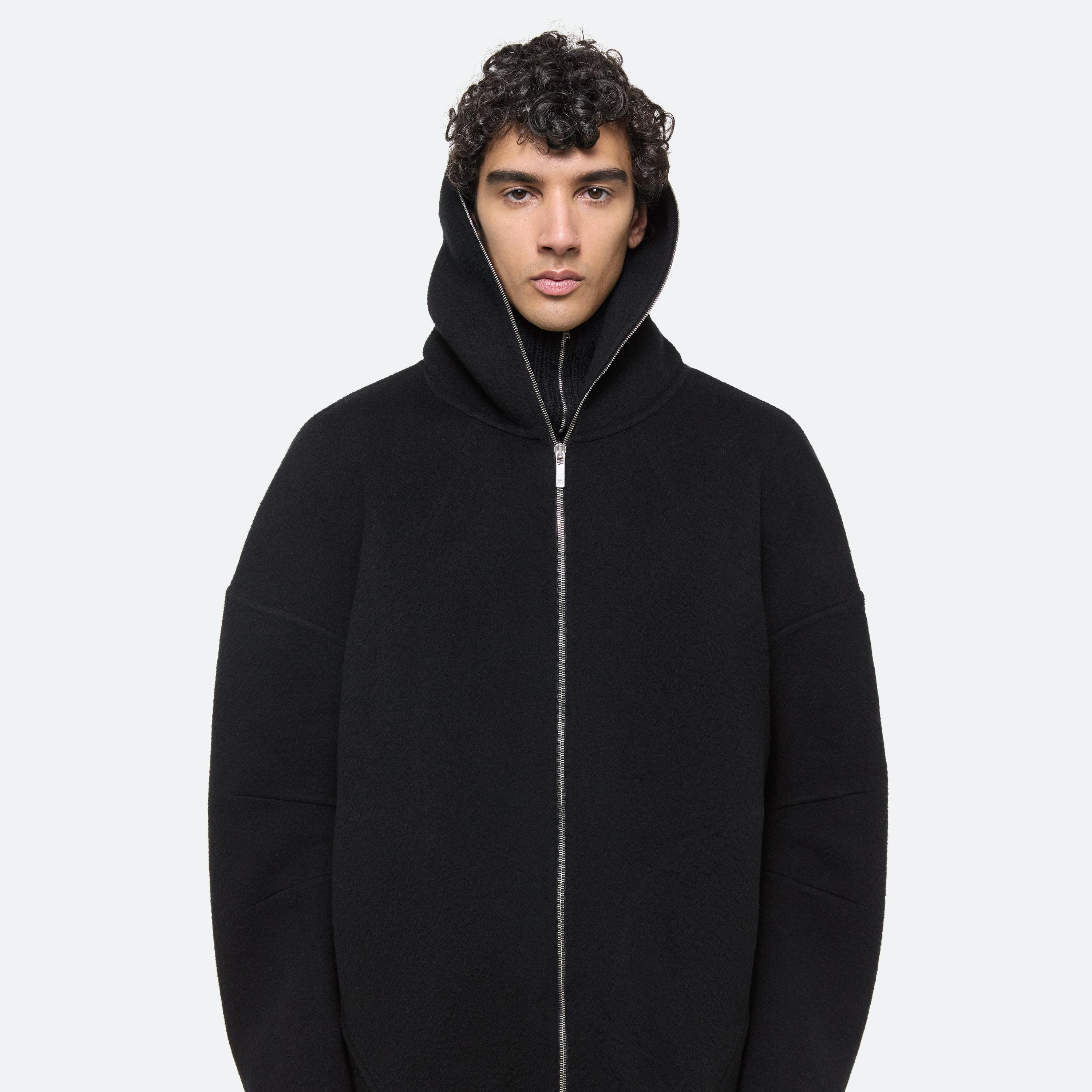 DOUBLE-FACED COCOON ZIP-UP - 10