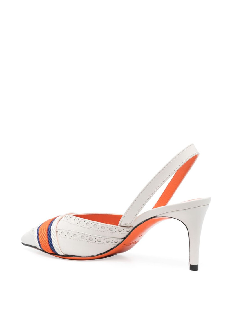 logo-tape 75mm slingback pumps 3