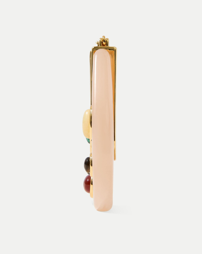 RESIN EMBELLISHED DROP HOOP 4