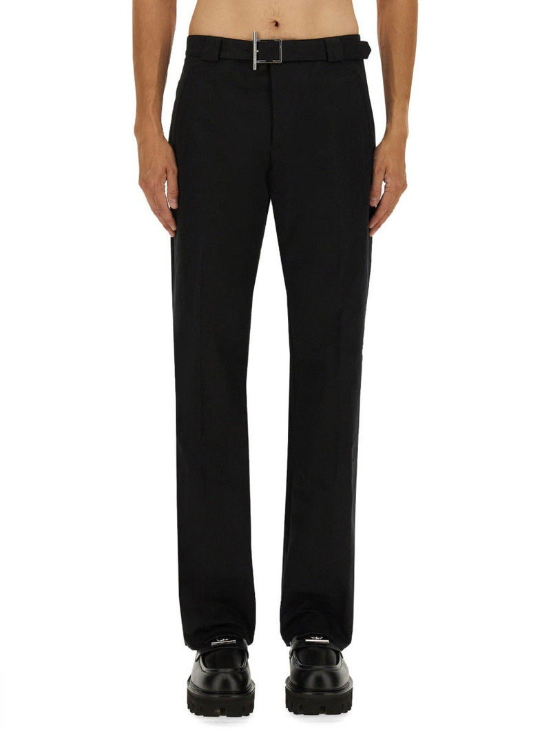 Alexander Mcqueen Men Pants With "T-Bar" Belt - 1