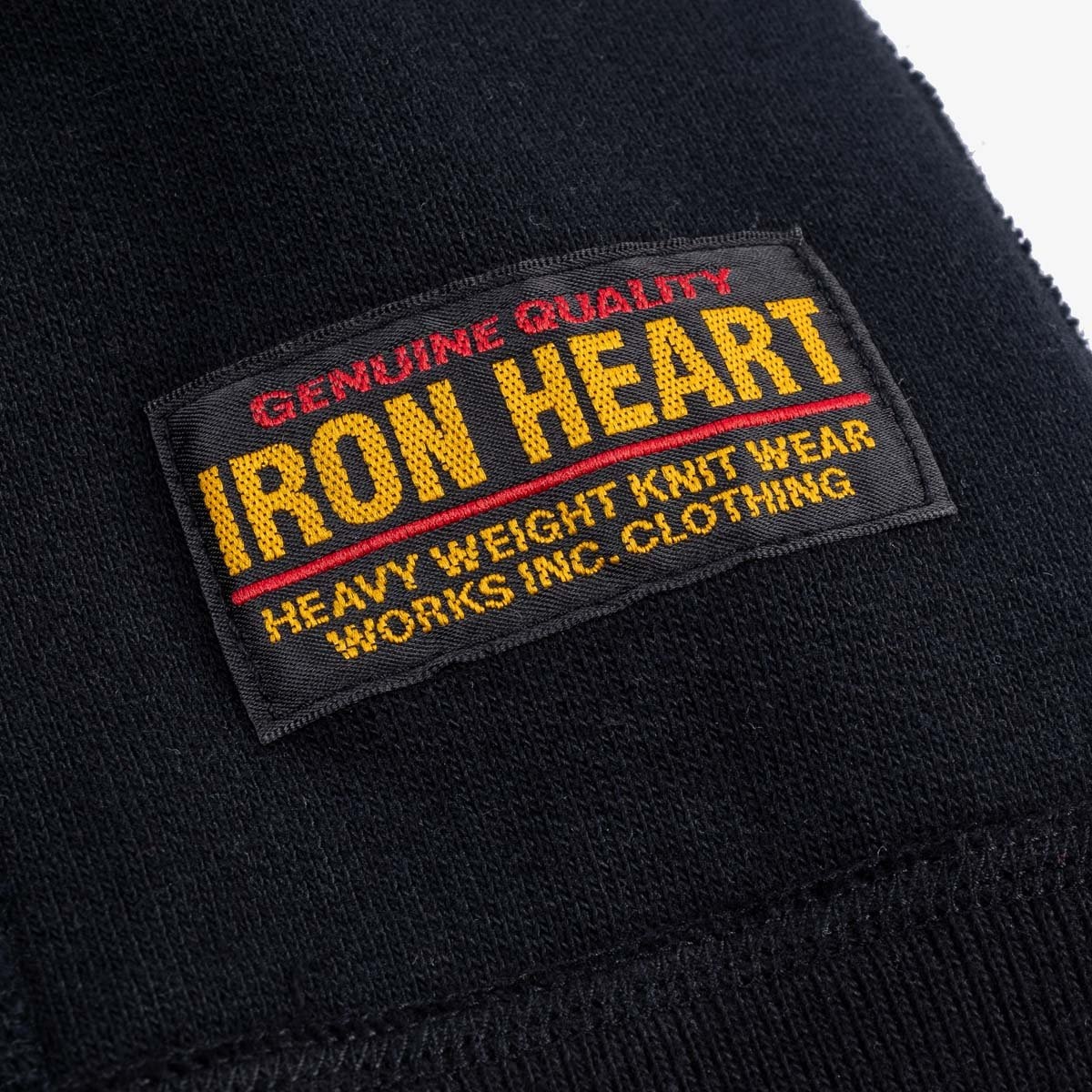 IHSW-78L-BLK Printed 14oz Ultra Heavyweight Loopwheel Cotton Zip Up Sweater - Black - 7