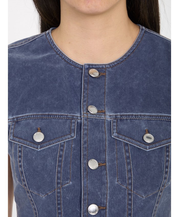 Vest in denim trompe-l'oeil - 5