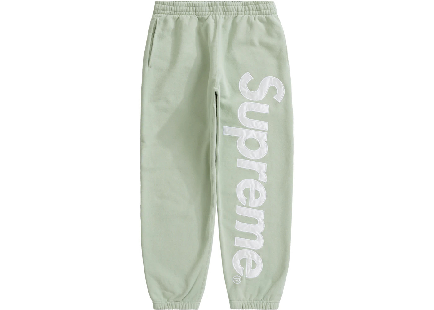 Supreme Satin Appliqué Sweatpant Mint - 1