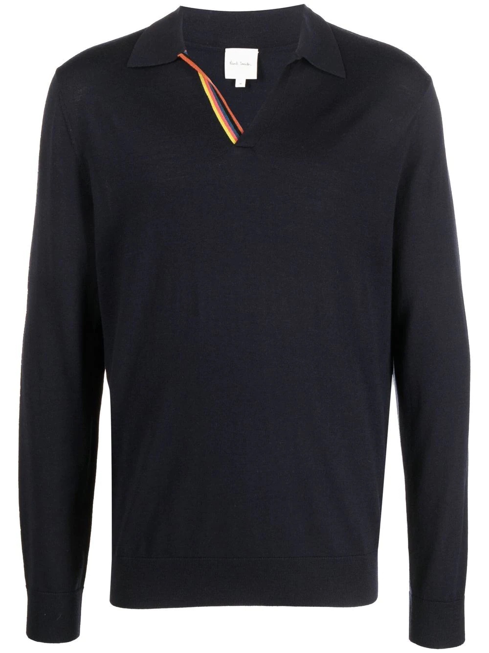 merino long-sleeve polo shirt - 1