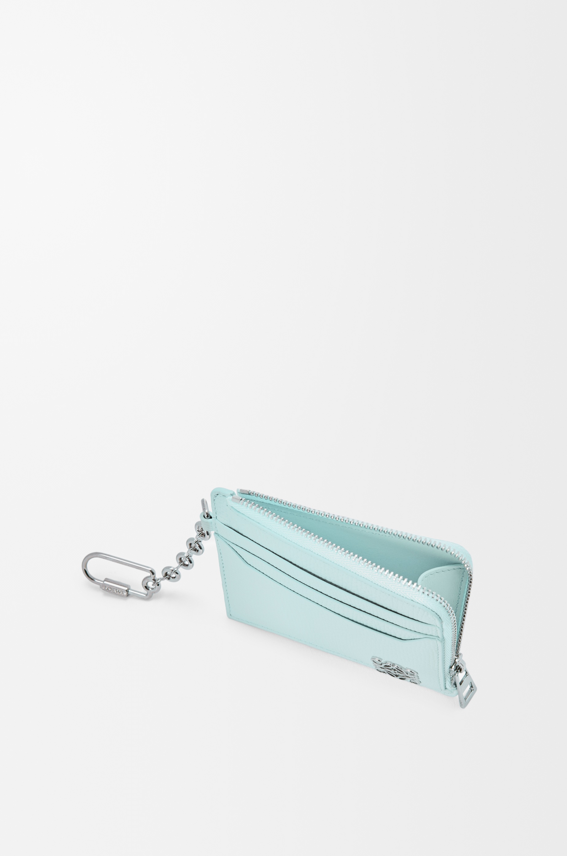 Anagram square coin cardholder in pebble grained calfskin - 4