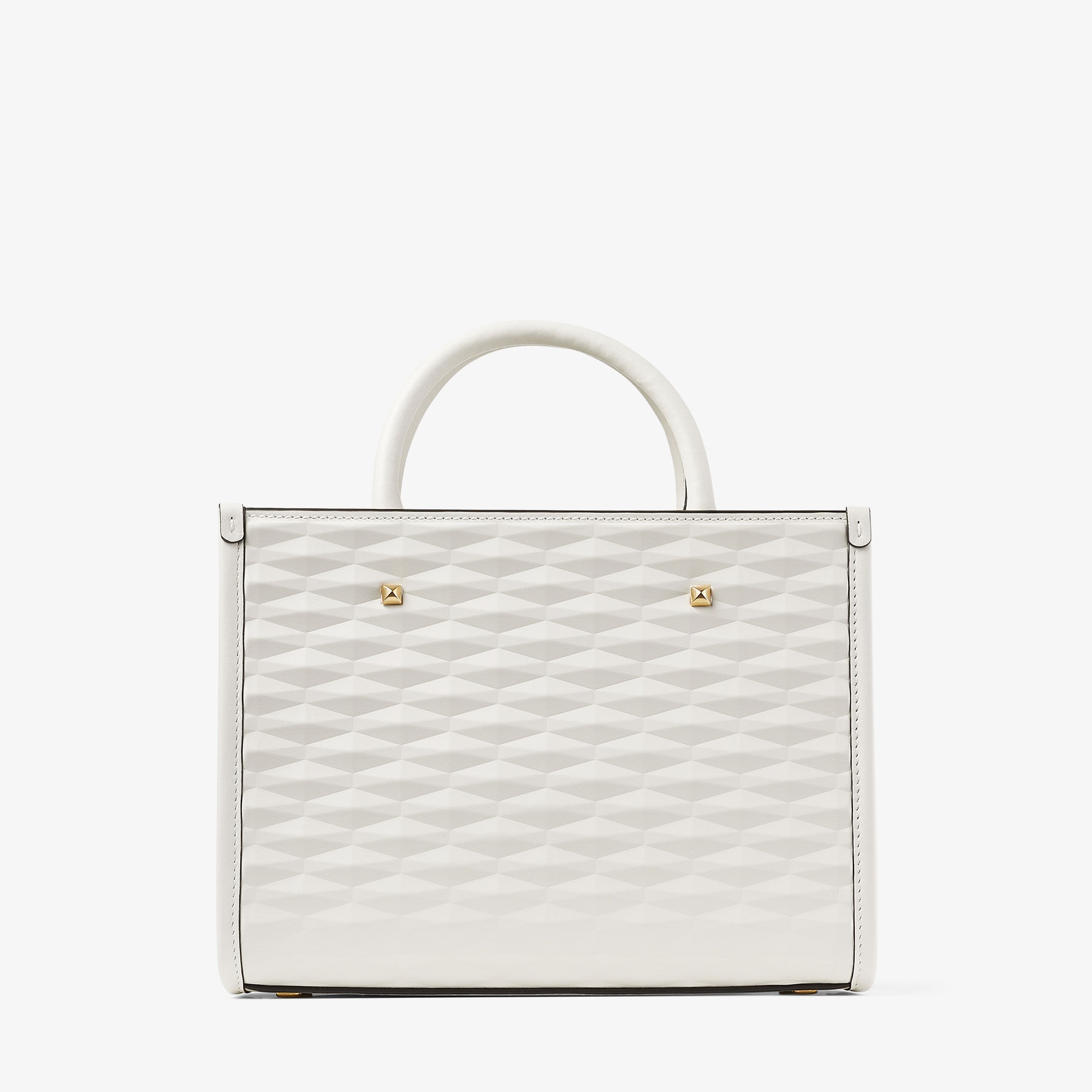 Avenue S Tote
White Diamond Embossed 3D Leather Tote Bag - 7