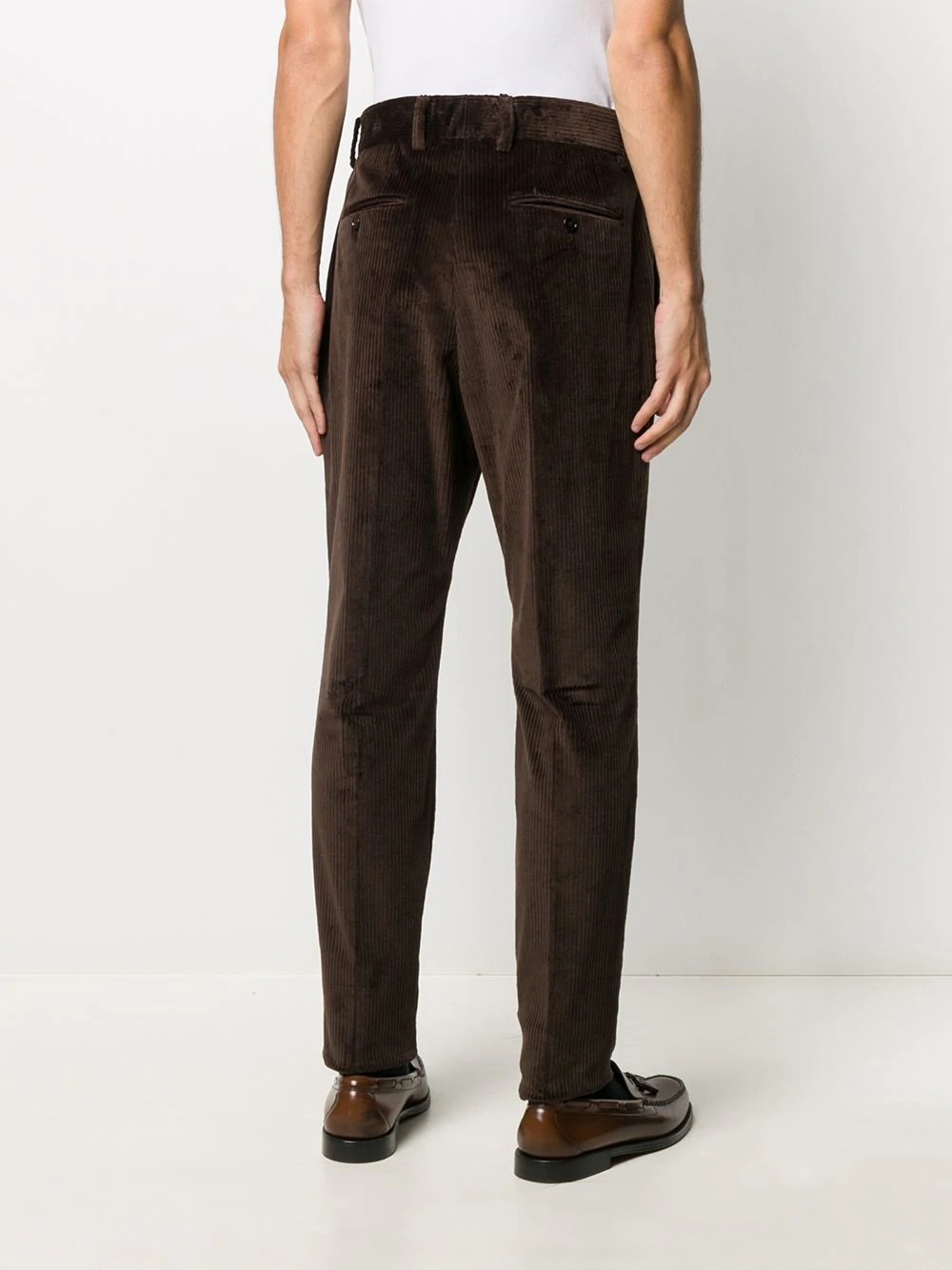 cord straight-leg trousers - 4