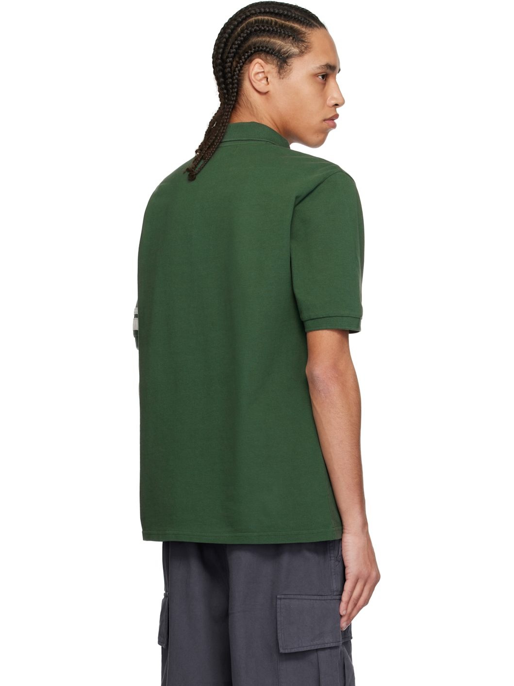 Green 'Global' Pique Polo - 3