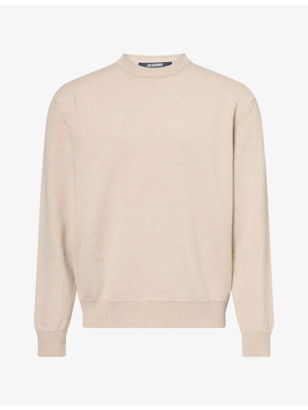 Ribbed-Trim Wool Jumper - 1