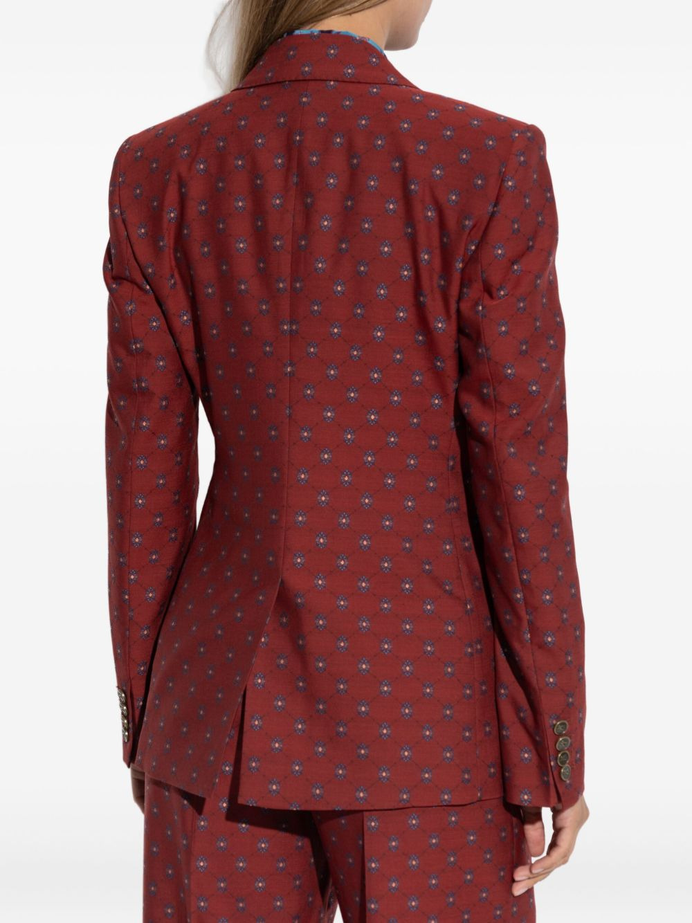 paisley-print double-breasted blazer - 4