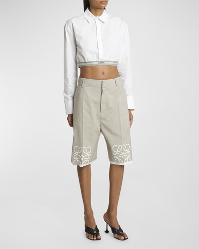 Loewe Long Tailored Shorts with Anagram Details outlook