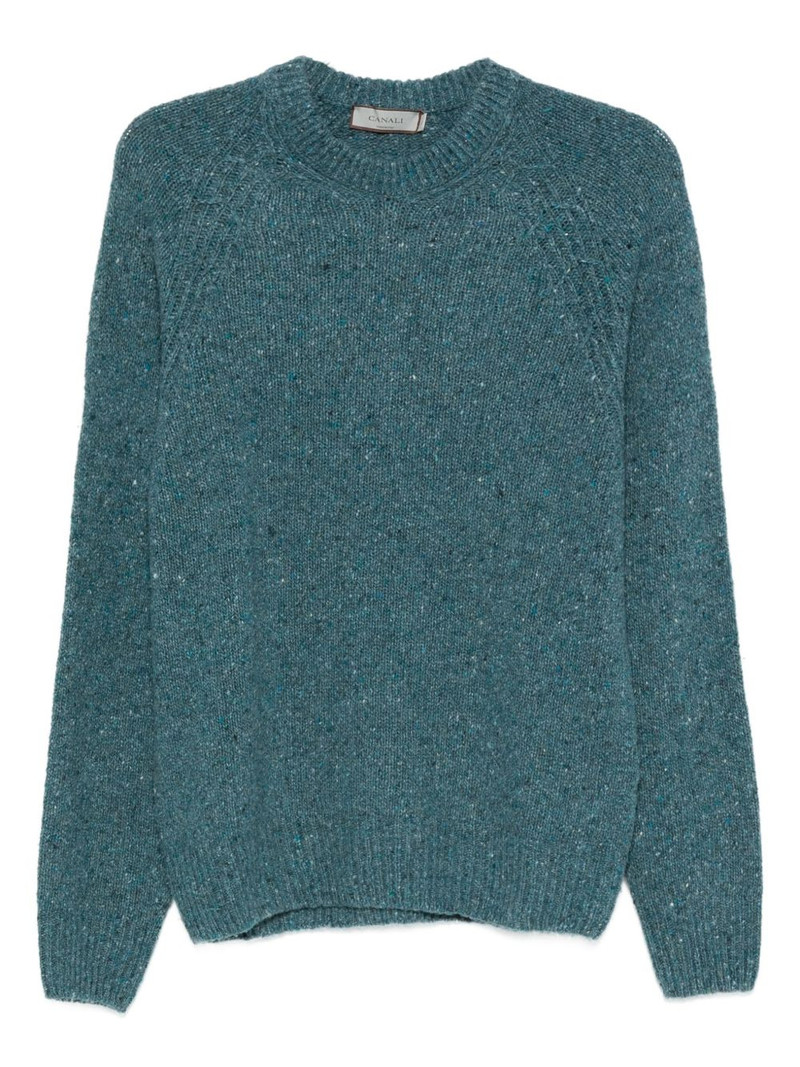 speckled crew-neck sweater 1