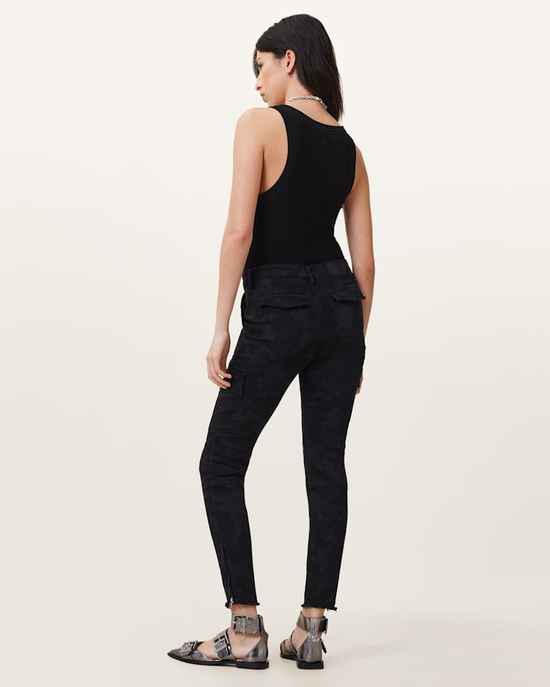 DURAN SKINNY BLACK CAMO CARGO JEANS 9