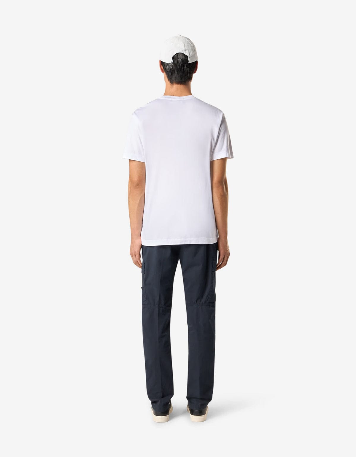 Stone Island White Compass Logo T-Shirt - 4