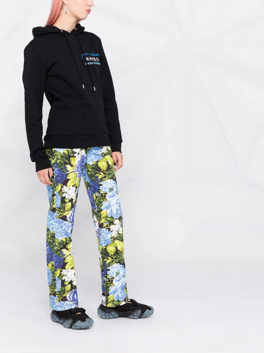 chest logo-print hoodie - 6