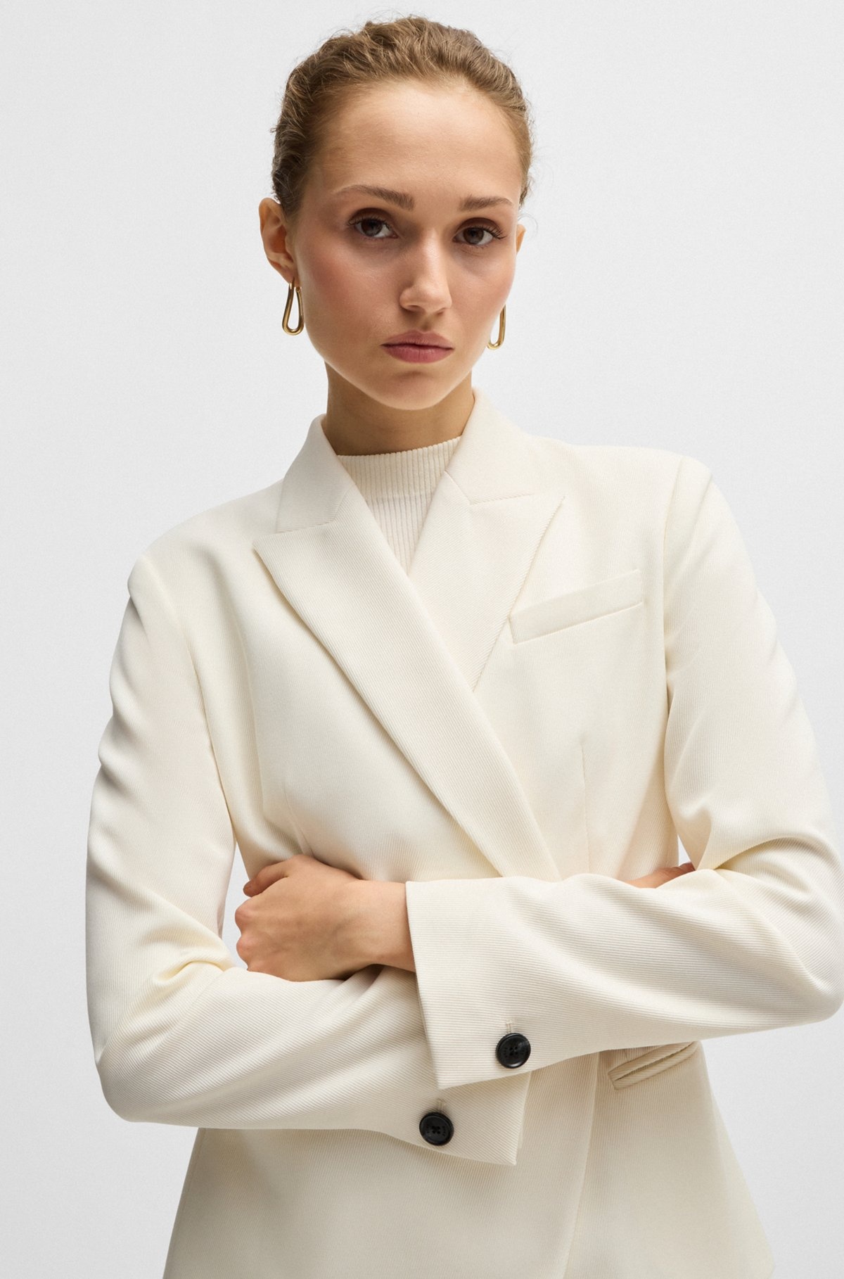 SLIM-FIT JACKET IN WOOL TWILL - 5