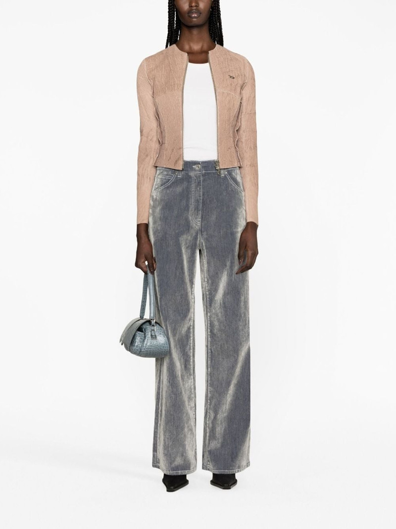 MSGM logo-patch wide-leg trousers outlook