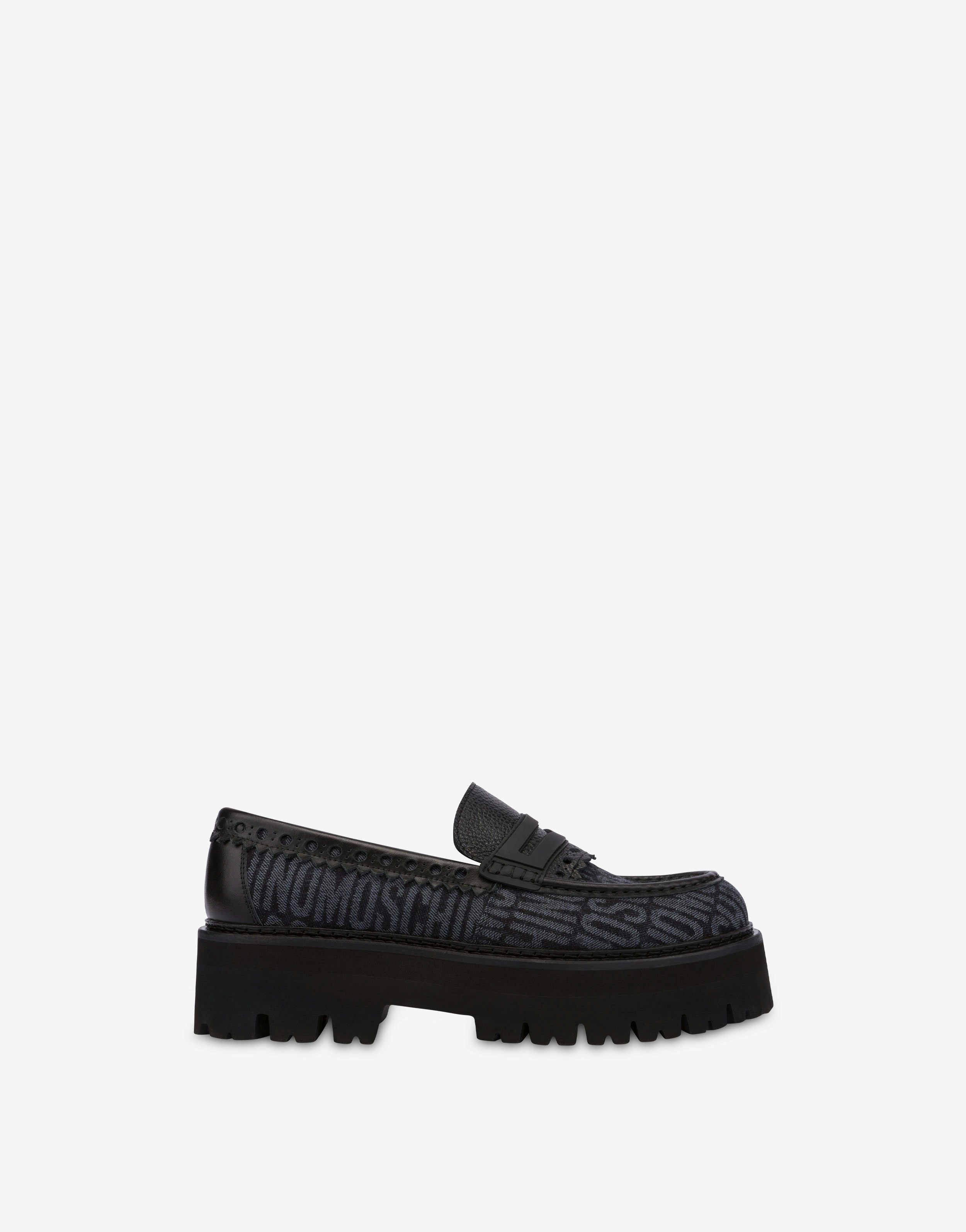 DENIM LOAFERS ALLOVER LOGO - 2