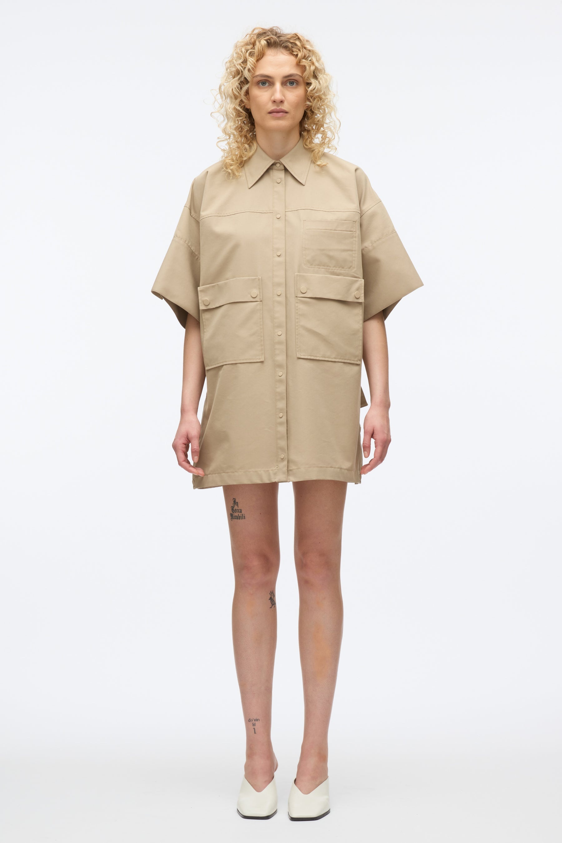 Cargo Mini Shirt Dress - 3