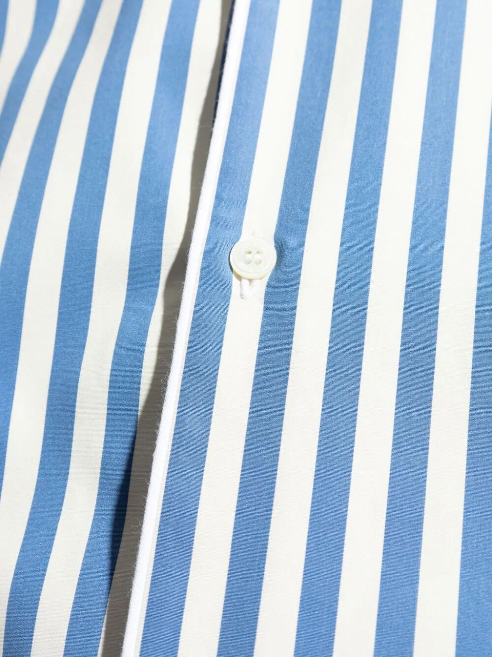Striped cotton short-sleeved pajama shirt - 5