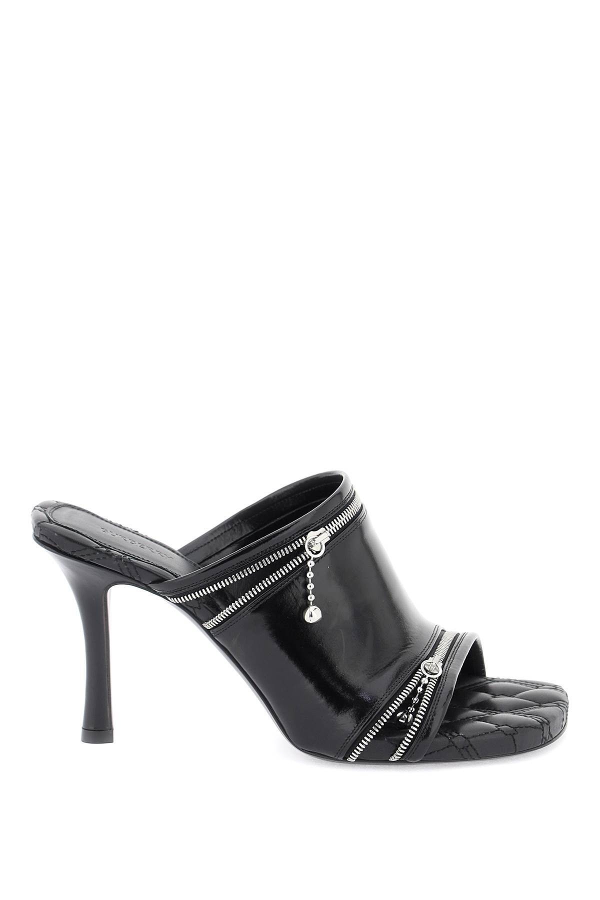 バーバリー GLOSSY LEATHER PEEP MULES レザーピープサンダル Burberry GLOSSY LEATHER PEEP MULES | residenza725 | REVERSIBLE