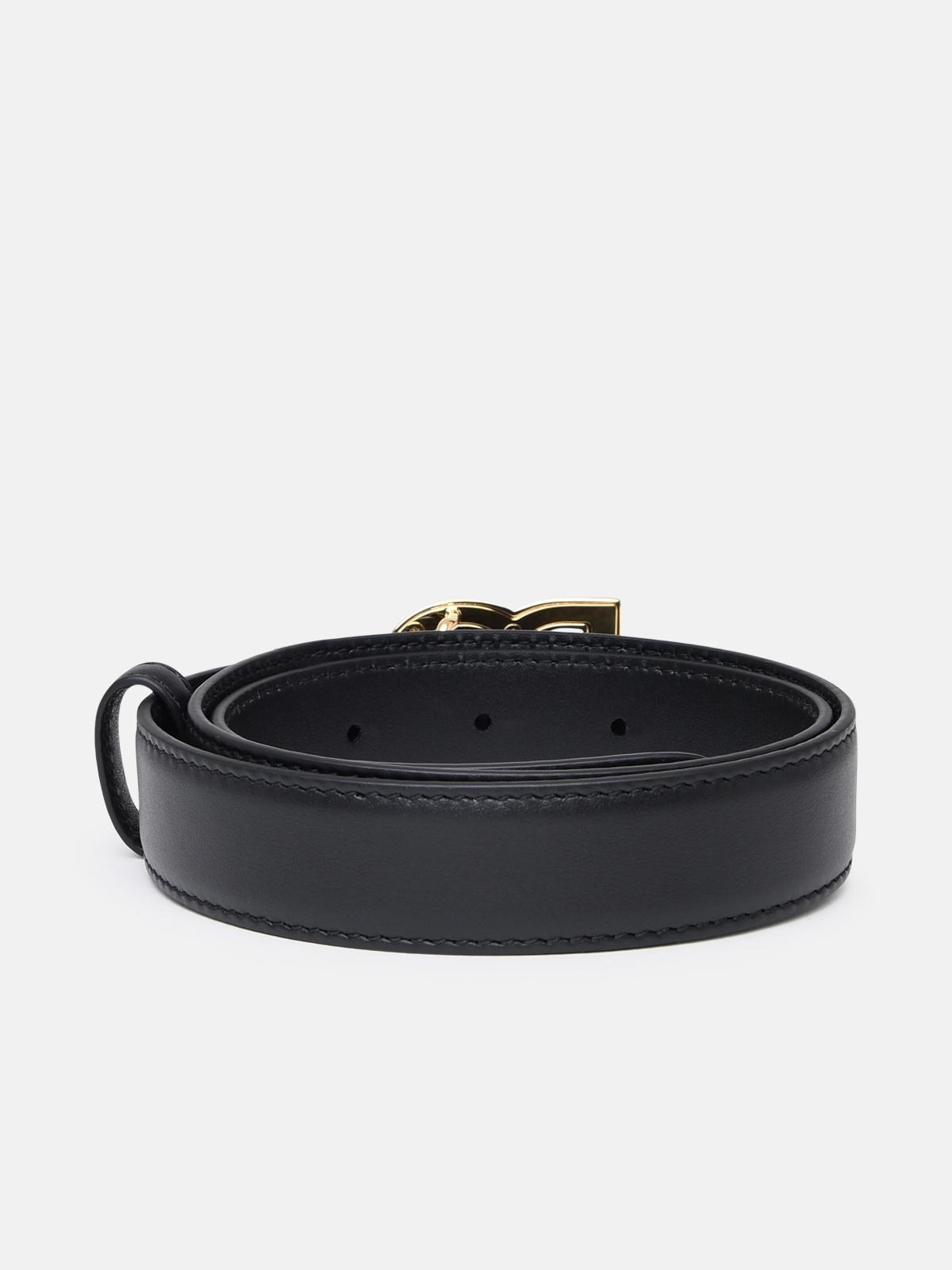 DG BLACK LEATHER BELT - 4