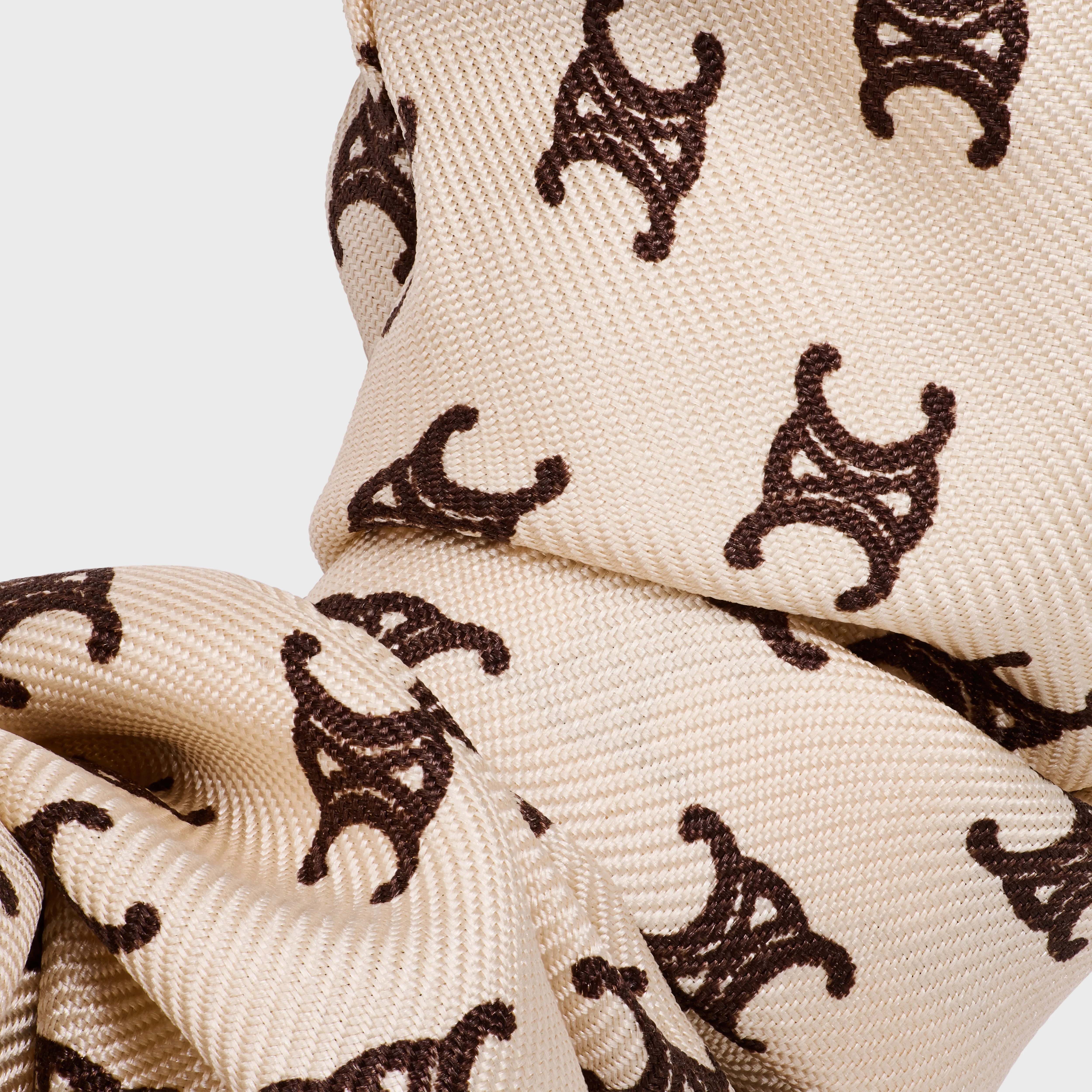 Scrunchy Mini Triomphe in Silk and Brass with Gold finish - 3