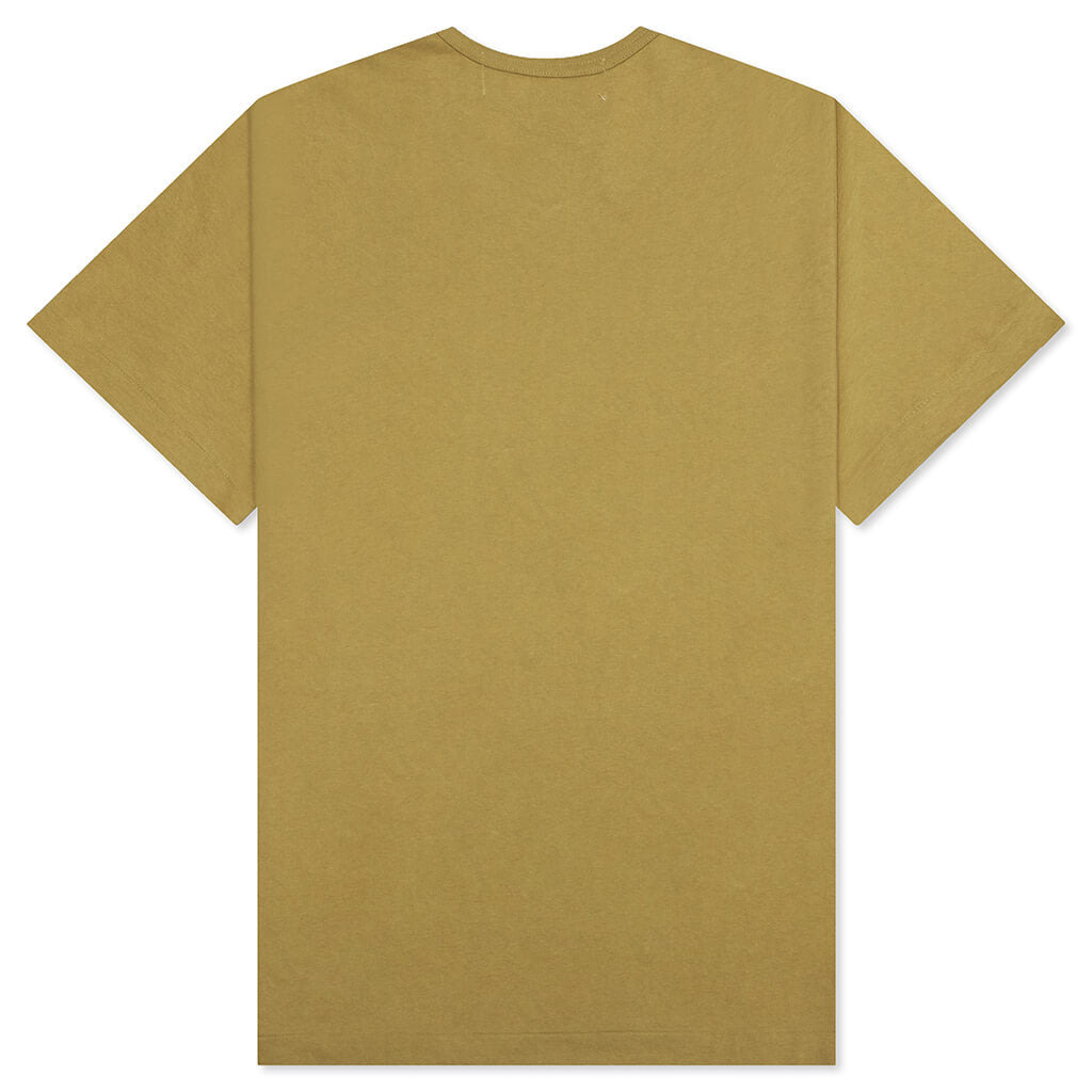 COMME DES GARCONS PLAY SMALL RED HEART T-SHIRT - OLIVE - 2
