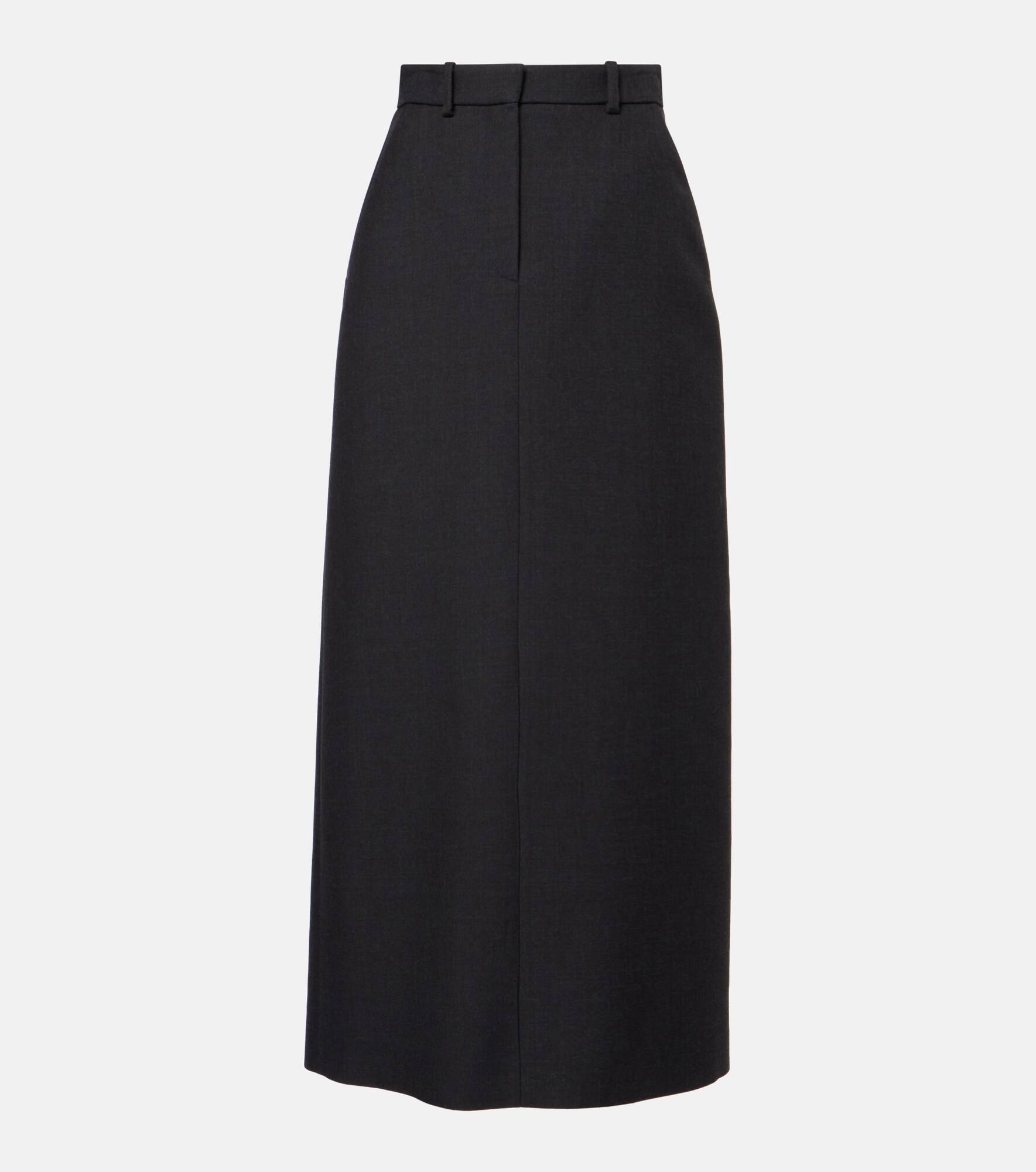 Roux wool and silk maxi skirt - 1