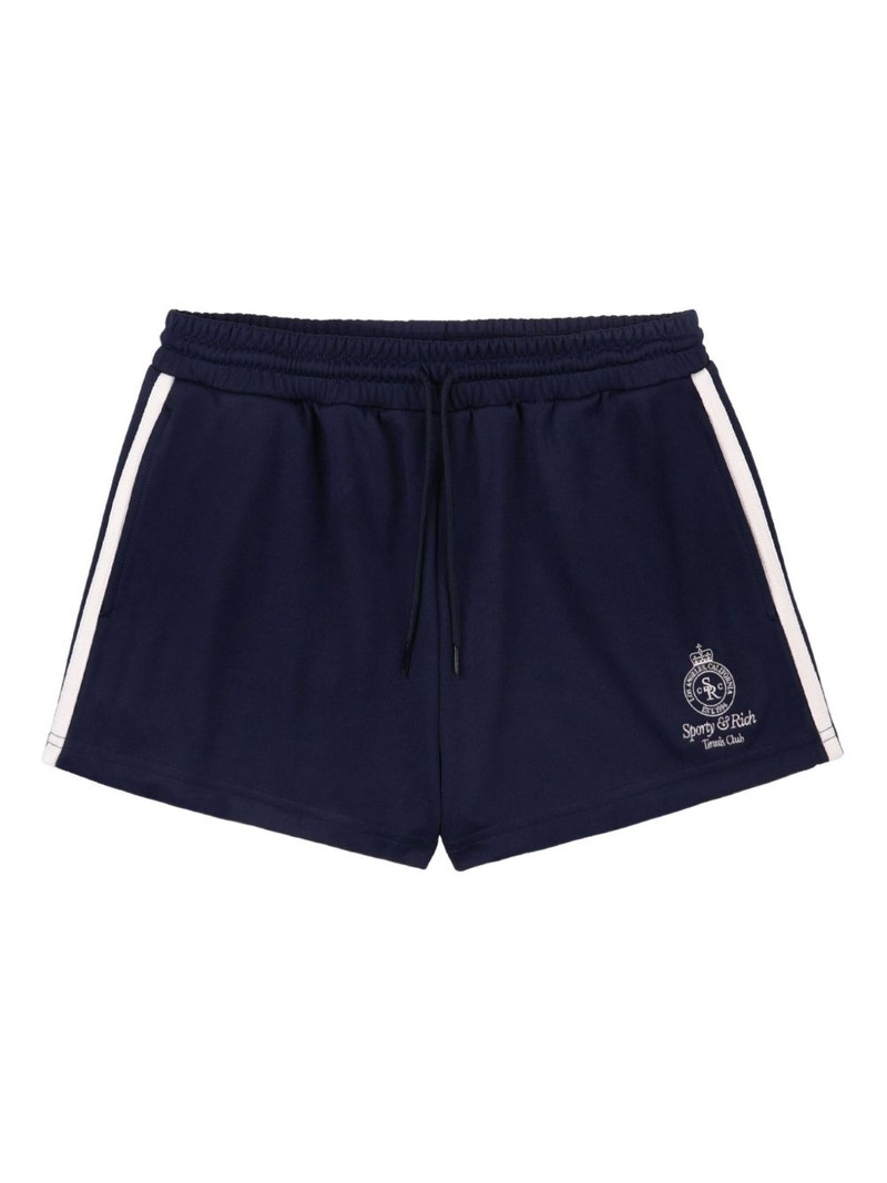 logo-embroidery side-stripe shorts 1