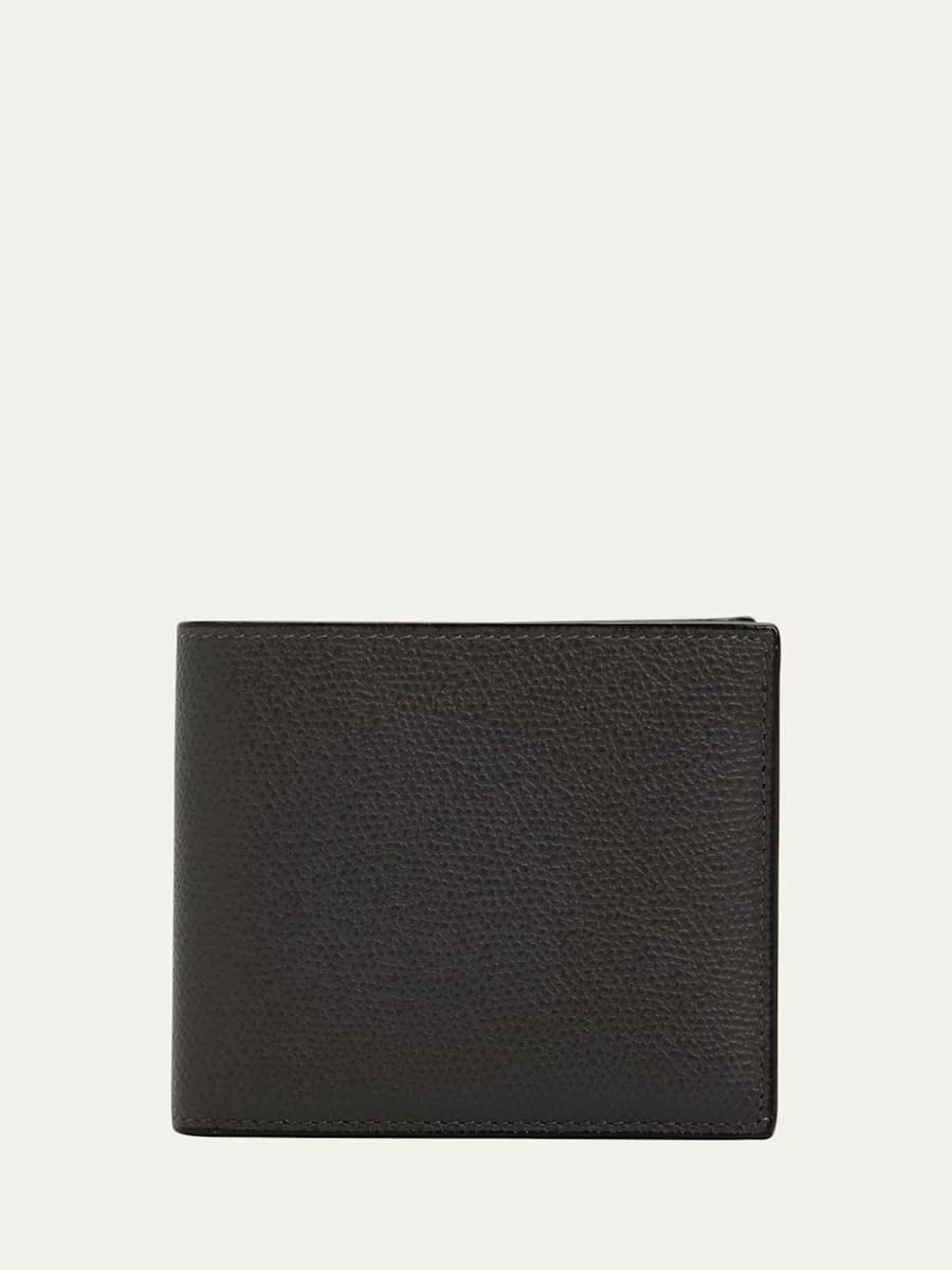 Men's Leather V-Cut Bifold Wallet - 1