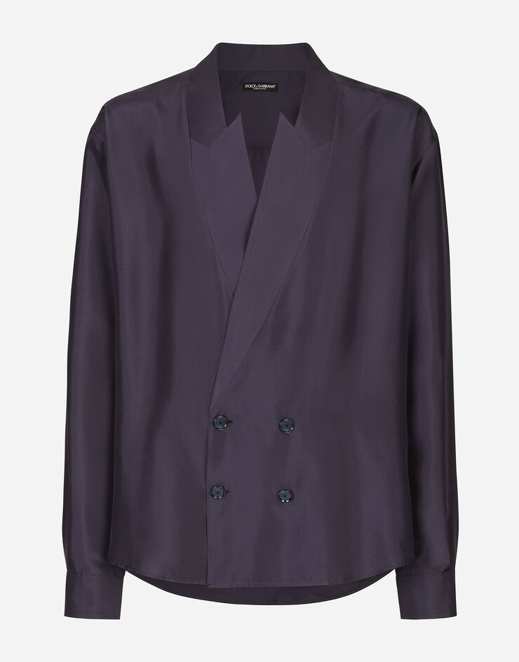 Oversize silk habotai shirt - 1