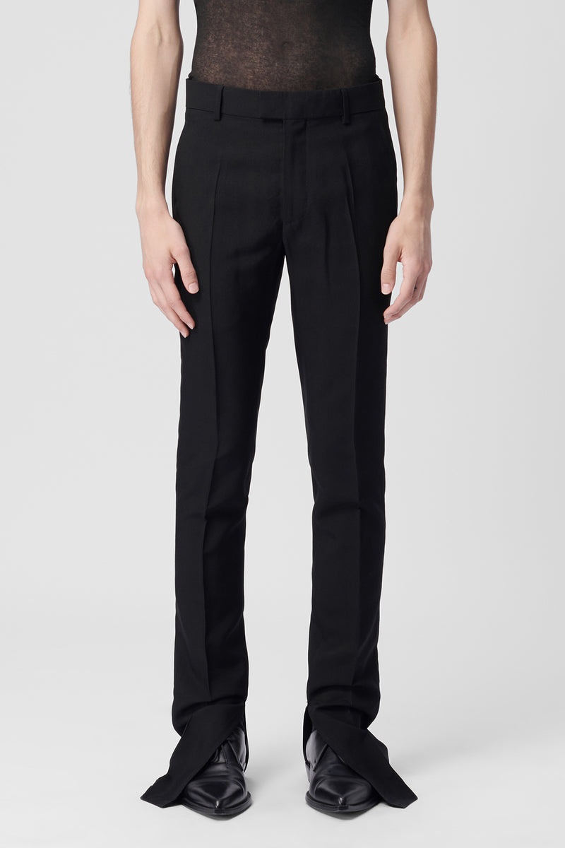 Delis Skinny Fit Trousers With Slit - 1