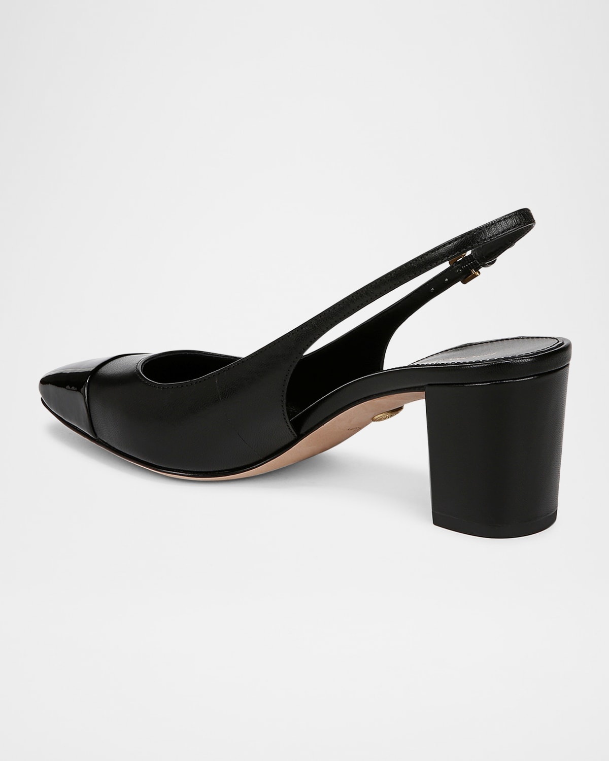 Cecile Mixed Leather Slingback Pumps - 3