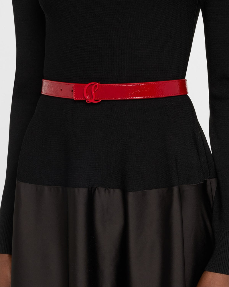 Christian Louboutin Loubi54 Reversible Belt in Patent and Smooth Leather outlook