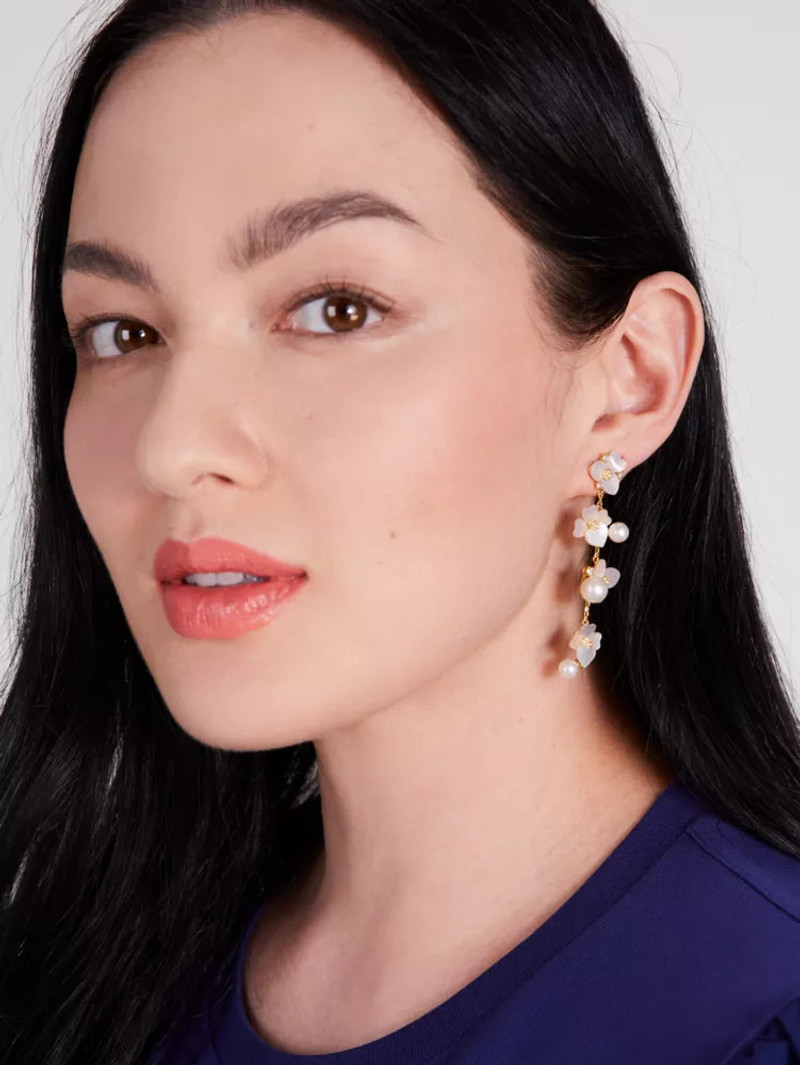 kate spade Precious Pansy Statement Linear Earrings outlook