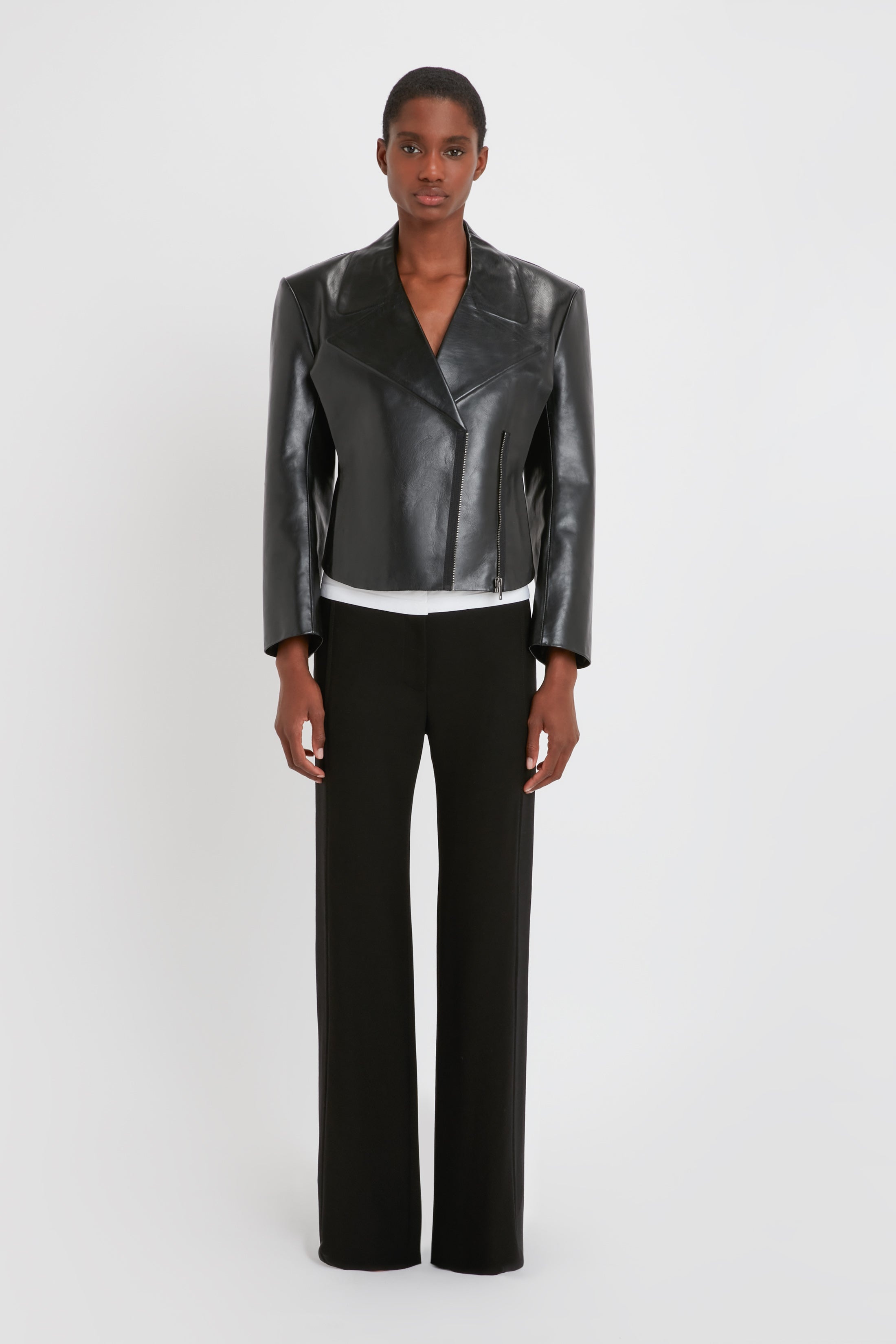 Tailored Biker Jacket In Black - 2