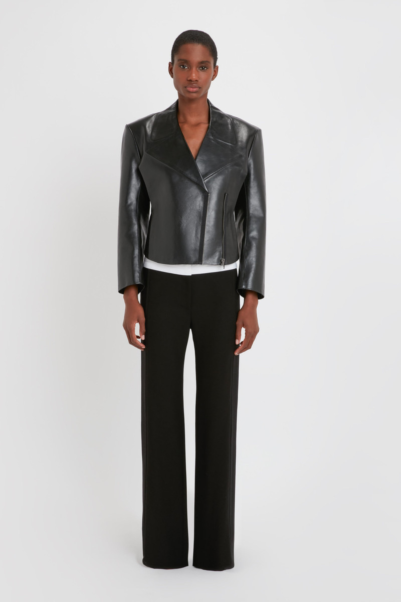 Victoria Beckham Tailored Biker Jacket In Black outlook
