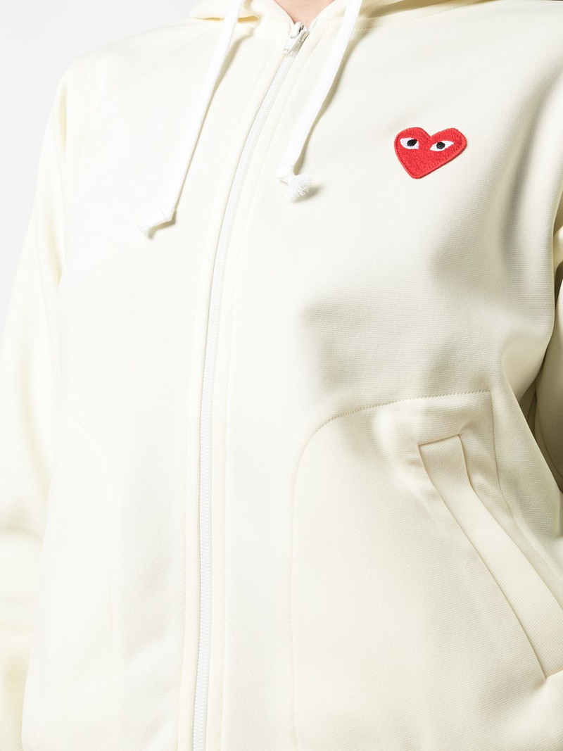 heart-patch zip-up hoodie 5