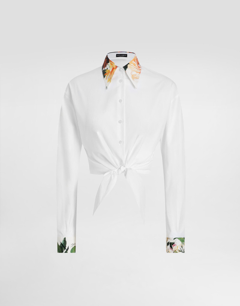 Bouquet-print poplin shirt 1