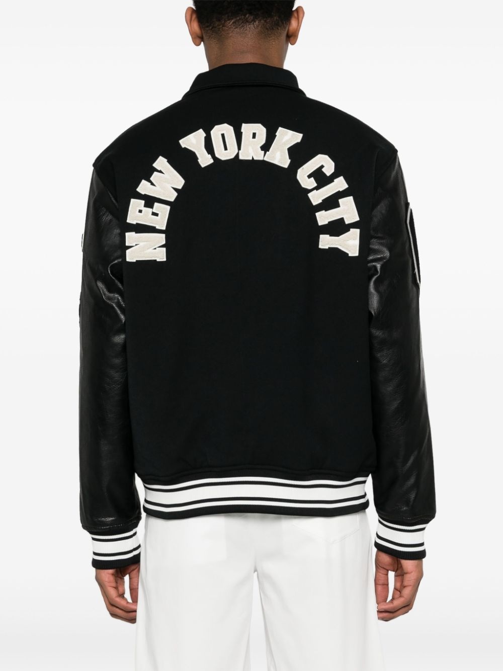 logo-patch bomber jacket - 4