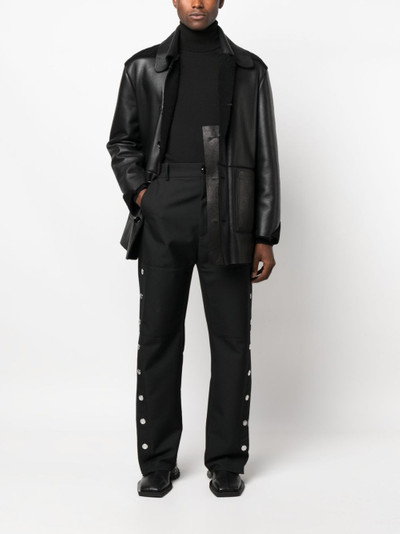 NAMACHEKO panelled leather jacket outlook