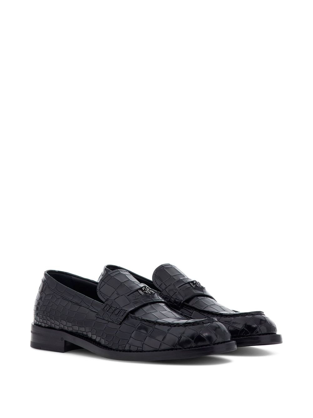 crocodile-embossed loafers - 2